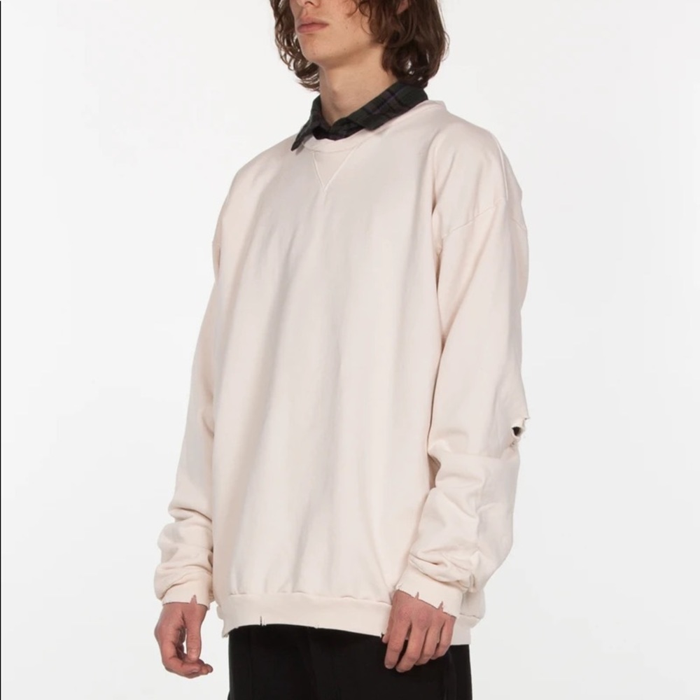 Drifter Palladium' Distressed Ivory Sweatshirt